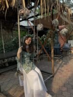 Sage Green Floral Short Kurti Set🕊️ - Image 4