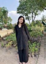 MEERA – Premium Embroidered Cotton Co-Ord Set 🖤 - Image 3