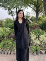 MEERA – Premium Embroidered Cotton Co-Ord Set 🖤 - Image 2