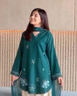 PK Inspired Embroidered Cotton 3PC - Image 2